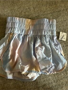 Free People Light Pastel Tie-Dye Waist Athletic Shorts - ACCEPTING OFFERS